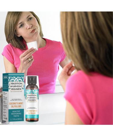 Natural Coconut Oil Mundwood Oral Flushing - Fresh Breath Tooth Whitening & Healthy Gums Mouthwash 60ml - Buy Online on GoSupps.com