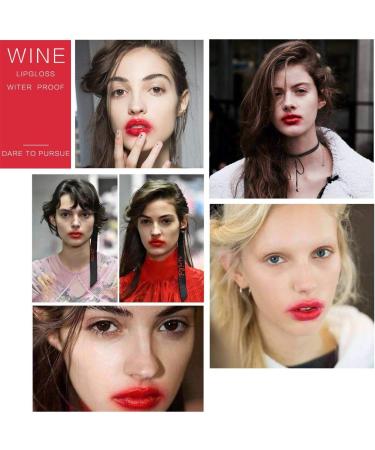 6-Color Bowling Lip Stains Set - Long-Lasting Waterproof Lip Tint Collection (Wine Lipstick) - Buy Online on GoSupps.com