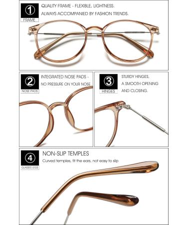 Vevesmundo Anti Blue Light Reading Glasses - Modern Horn Design Brown 1.5x Visual Aid for Men Blue Light Filter 1 Piece - Buy Online on GoSupps.com