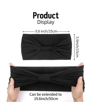 4-Pack Women's Elastic Hair Bands - Boho Knot Head Wraps for Yoga & Running - Single Color - Buy Online on GoSupps.com