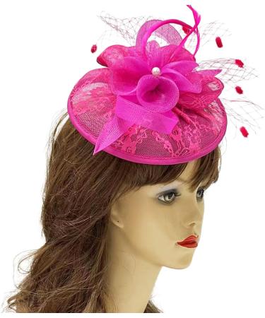 AJOIDR Feathered Flapper Hair Clip 1920s Prom Dancer Headpiece for Special Event Wedding Engagement Night Headwear Hair Styling Hot Pink - Buy Online on GoSupps.com