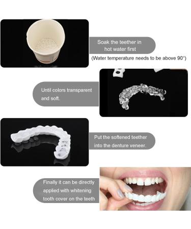 Flipped Warm Teeth Veneers - Instant Cosmetic Dentistry for Stunning Smiles | Comfortable Upper & Lower Snap-On Whitening Solution - Buy Online on GoSupps.com