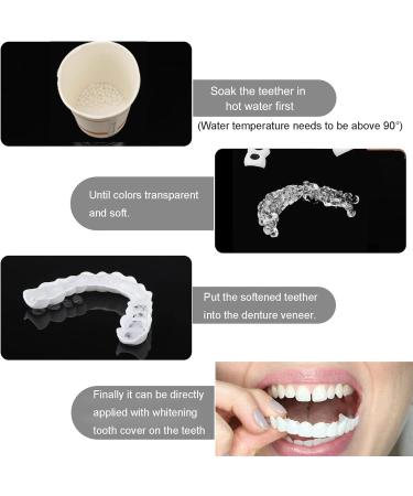 Flipped Warm 2 Pair Veneers - Lightening Dentures & Provisional False Teeth for Men & Women - Shop Now! - Buy Online on GoSupps.com
