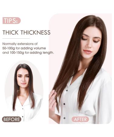 Silk Co Clip In Extensions - 18 Clips 160g Remy Real Hair - Light Brown Double Weft 06# - Premium Quality Hair Extensions - Buy Online on GoSupps.com