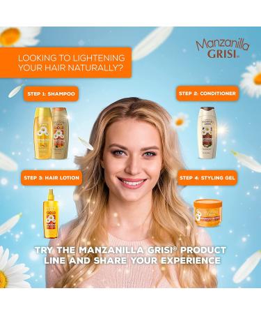 Manzanilla Grisi Gold Hair Lotion 2-Pack - 8.4 FL Oz Spray Bottles with Chamomile Extract - Buy Online on GoSupps.com