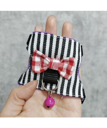 CHIPKART Small Pet Harness with Bowknot and Bell Decor No Pulling Comfort Vest Guinea Pig Harness and Leash Set for Ferret Rats Iguana Hamster(Black) - Buy Online on GoSupps.com