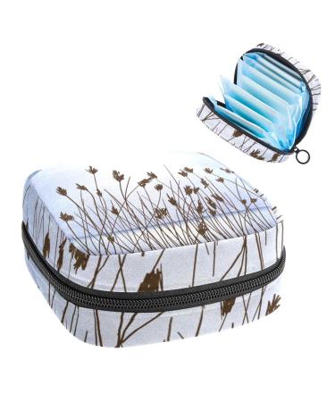 Women's bonds Storage pockets Stillpad holder plant pattern Portable period kit bag feminine product bag for women girls color1