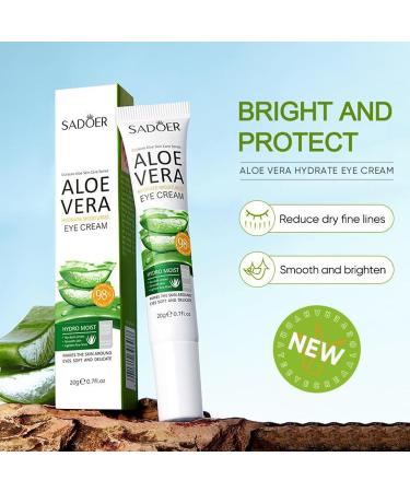 Aloe Vera Eye Cream for Wrinkles & Dark Circles | 98% Aloe Extract | Anti-Aging Daily Care - Buy Online on GoSupps.com