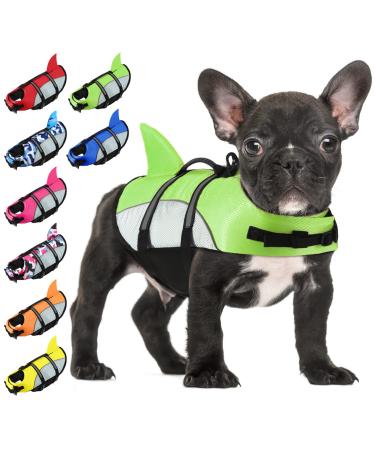 Alagirl's dog vest medium of adjustable preserver with high buoyancy and long-lasting rescue handle Aladlj001 Greenn M: 48-58cm (chest circumference) green gray - Buy Online on GoSupps.com
