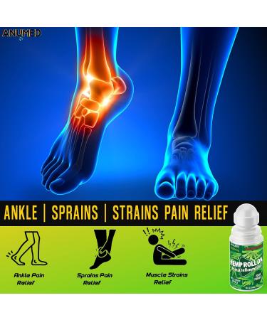 ANUMED Hemp Roll-On 4000mg Pain Relief with Arnica & Turmeric - 2 Pack (1oz) | Fast-Acting Maximum Strength Anti-Inflammatory Solution - Buy Online on GoSupps.com