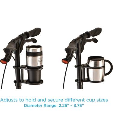 NOVA Cup Holder Accessory for Knee Walker - Fits 1 Tube Diameter - No Assembly Required - Black - 1 Count - Buy Online on GoSupps.com