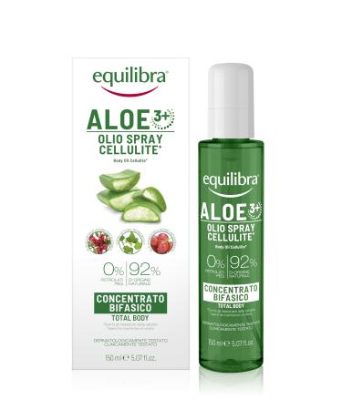 Equilibra cellulite body oil* Twophase concentrate 150 ml with Aloe Vera Equilibra plant active from microalga horse chestnut extract lentil oil grape seed oil and ivy