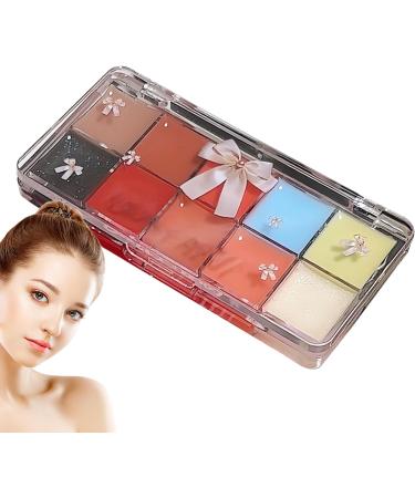 Lip Palette Set - 10 Glossy Lip Colors - Waterproof Lip Makeup Palette Moisturizing Jelly Tinted Lip Glosses for Women - Buy Online on GoSupps.com