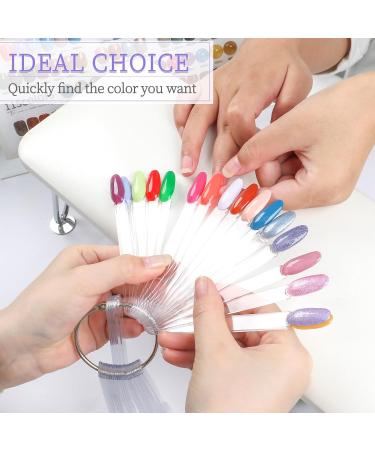 BQAN 100Pcs Nail Swatch Sticks with Ring | Nail Art Display Tips for Polish Practice - Ideal for Professionals & DIY Enthusiasts - Buy Online on GoSupps.com