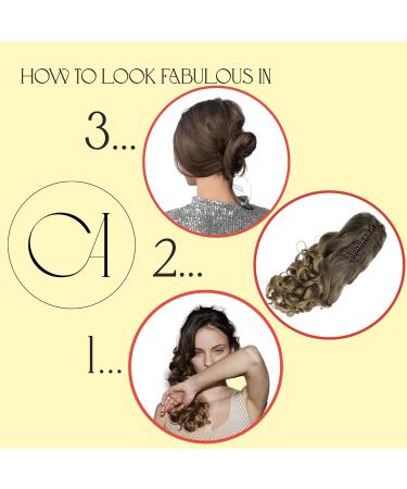 CAISHA 16" Hairpiece Ponytail Extension Butterfly Clip Voluminous Wavy Black H63 black #1 H63 - Buy Online on GoSupps.com