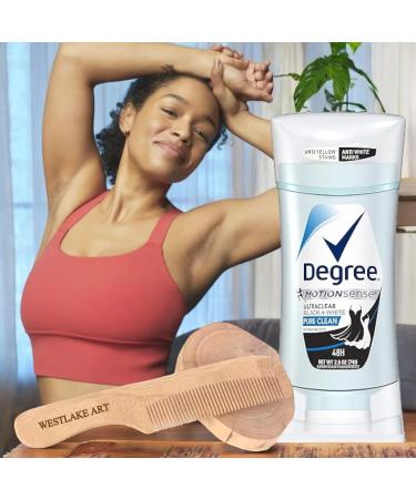 Ultraclear Antiperspirant for Women - 48-Hour Protection Pure Scent Anti-Yellow Stains Pack of 3 with Wooden Comb - International Shipping Available - Buy Online on GoSupps.com