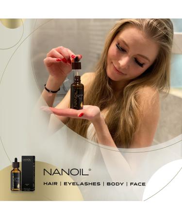 Nanoil Castor Oil 50ml - Pure Organic Cold-Pressed Castor Oil for Hair Body & Face Care - Natural Health Solution - Buy Online on GoSupps.com