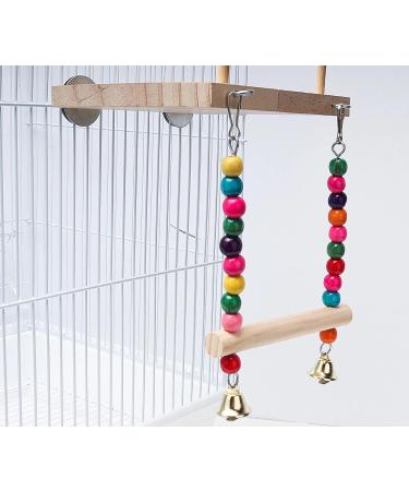 Bird Perches Cage Toys Bird Platform Stand Wooden Pet Bird Cage Hammock Swing Climbing Toys Bird Perch Chewing Toy for Budgie Green Cheeks Baby Lovebird Chinchilla - Buy Online on GoSupps.com