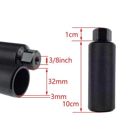 Zelerdo Aluminum Alloy Bike Pegs - 2 Pairs for Mountain Bike Rear Stunt Pegs - Fit 3/8 inch Axles - Black (110x38mm) - Buy Online on GoSupps.com