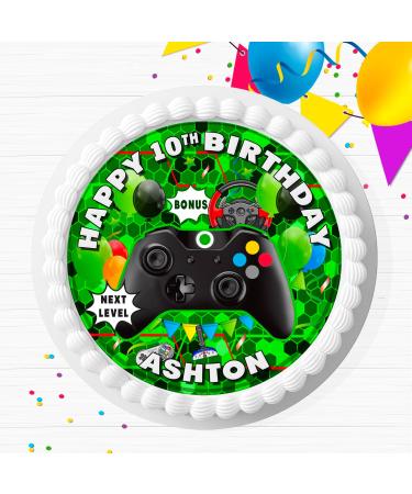 GAMING BIRTHDAY PARTY PERSONALISED EDIBLE ICING CAKE TOPPER DECORATION SV63 - Buy Online on GoSupps.com