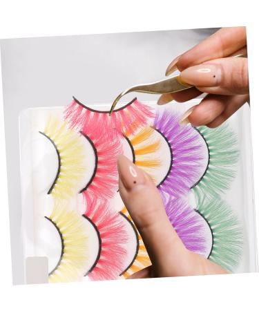 LALAFINA 5 Pairs Colored False Eyelashes Faux Lashes False Eyelashes Extension Permanent Eyelashes Naturals False Lashes Fake Lashes 3d Extend Imitation European and American - Buy Online on GoSupps.com