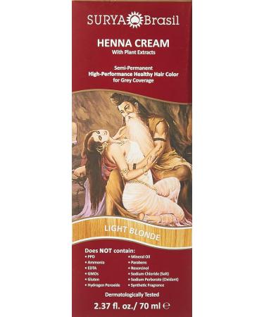 Surya Brasil Henna Cream Light Blonde 2.37 fl oz - Natural Hair Color Dye - Buy Online on GoSupps.com