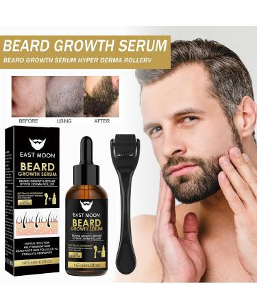 Kit Pousse Barbe Kit de Croissance de la Barbe Huile Pousse avec Rouleau Cadeau Homme (60 ml) Style 1 - Buy Online on GoSupps.com