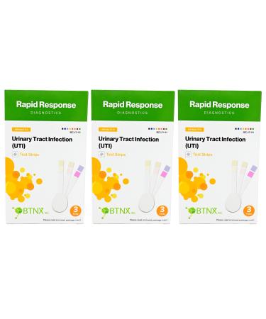 BTNX Rapid Response Urinary Tract Infection (UTI) Test Strips with Handles - Rapid Home Self Testing Kit - Accurate Results in 1-2 Minutes Easy to Use (9 Pack)