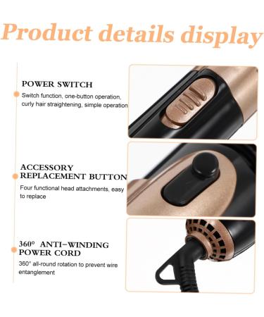Baluue 1 Set Curling Iron Hairdressing Tool Portable Heating Curler Personal Hair Curler Curlers Abs Black - Buy Online on GoSupps.com