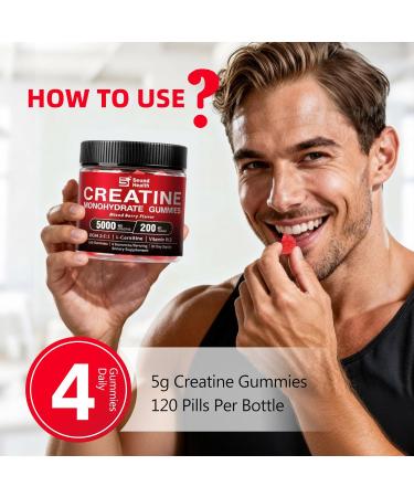 Sound Health Organic Chewable Creatine Nutritional Supplement, Mixed Berry Flavor, 120 Count, 5g Daily Serving, Sugar Free Creatine Gummies for Men and Women - Buy Online on GoSupps.com