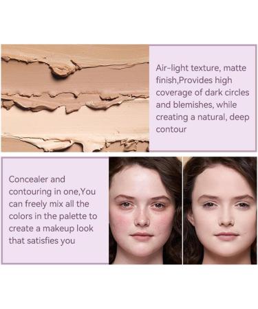 Cream Concealer Palette - Cream Foundation Palette | Light to Neutral Conceal Trouble Spots Dullness Dark Circles Correct Discolorations Camouflage Imperfections Covers Redness 03# - Buy Online on GoSupps.com