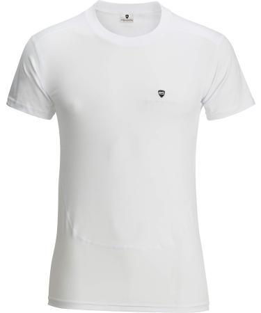 Boys Compression Shirts - Cool Dry Short Sleeve Workout Shirts for Youth Sports - Perfect for Football Basketball Baseball White Large