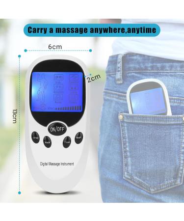 EMS TENS Device - Pain Therapy & Muscle Stimulation with Dual Outputs 8 Electrode Pads for Effective Pain Relief & Muscle Building - Buy Online on GoSupps.com