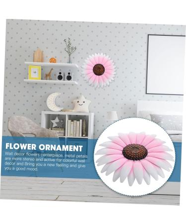 Cabilock Iron Pendant Flowers Decoration Vintage Home Decor Outdoor Wall Art Wall Hanging Pink - Buy Online on GoSupps.com