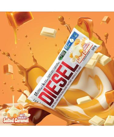 DIESEL New Zealand Protein Bar - White Chocolate Salted Caramel - 50g (12 Pack) - Buy Online on GoSupps.com