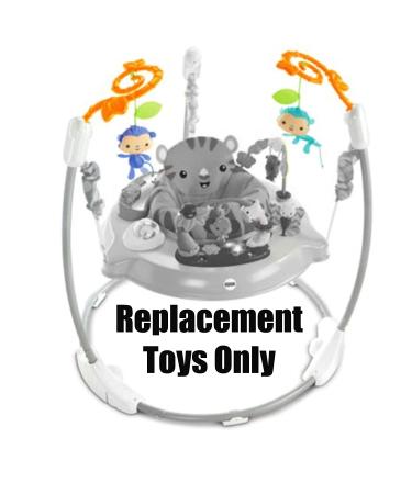 Fisher-Price Roarin' Rainforest Jumperoo CBV63 Replacement Toys - Orange Vines & Blue Monkeys - Buy Online on GoSupps.com
