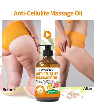 Anti Cellulite Massage Oil - Skin Tightening & Firming Treatment for Thighs & Butt | Moisturizing Body Oil for Cellulite Removal - Buy Online on GoSupps.com