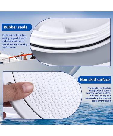 Smartmarine White Round Non Slip Boat Hatch 4 inch - Detachable Cover for Marine Yacht RV - Buy Online on GoSupps.com
