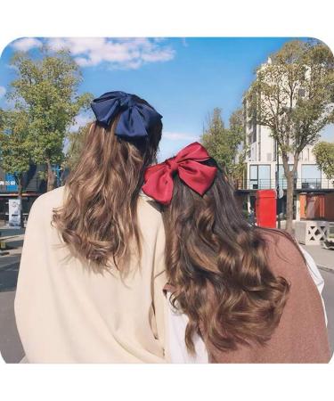 Yueser 7-Piece Big Bowknot Hair Clips Satin Ribbon Arc Accessories for Women | International Shipping Available - Buy Online on GoSupps.com
