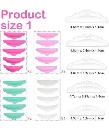 TAMUNI Lash Lift Kit 40PCS Eyelash Perming Silicone Pads with 40PCS Y Shape Eyelash Brush Reusable Lash Lifting Shields for Different Length Eyelashes (4 colors) - Buy Online on GoSupps.com