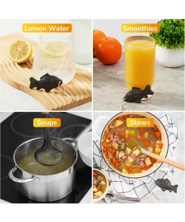 2 Pcs Iron Fish for Cooking Natural Iron Supplement to Reduce Risk of Iron Deficiency Ideal for Anemia Vegans & Pregnant Women Use Once Daily - Many Years Supply Included - Buy Online on GoSupps.com