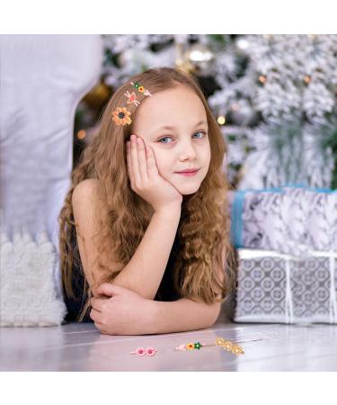 DUNBE 50 Pcs Hair Clips Cute Fashion Girl Hair Accessories Rainbow Candy Flower Fruit Set Hair Pins Hair Barrettes Set for Girls Teens Toddlers - Buy Online on GoSupps.com