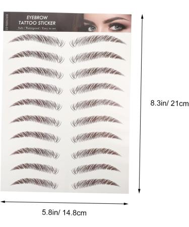 NOLITOY 5 Sheets Eyebrow 3d Sticker Stickers Eyebrow Sticker for Women Eyebrow Tattoos Natural Template Miss - Buy Online on GoSupps.com