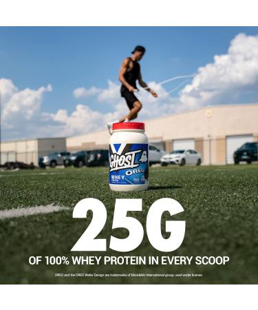 GHOST Whey Protein Powder Oreo 2LB Tub 25G of Protein Cookies & Cream Flavored Isolate - Buy Online on GoSupps.com
