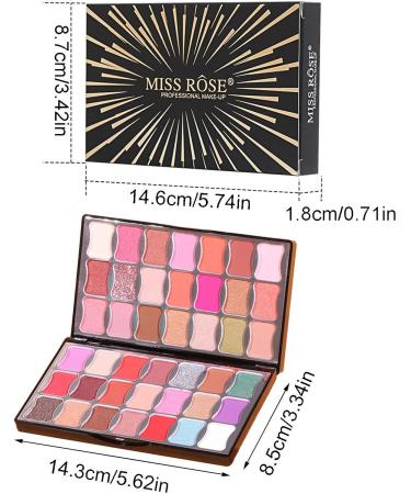 All Set Eyeshadow Palette 42 Colors Matte Shimmer Eyeshadow Pallet - Eye Shadow Highlighters Contour Blush Powder All In 1 Makeup Pallet 02 - Buy Online on GoSupps.com