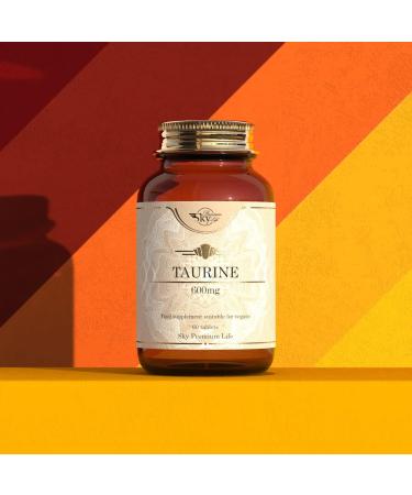 Sky Premium Life Taurine Supplement - 60 Amino Acid Food Supplements | 600mg Tablets, 2 Month Supply - Buy Online on GoSupps.com