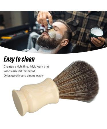 Portable Men's Beard Brush & Shaving Foam Brush - Synthetic Bristles Resin Grip Ideal for Grooming & Neck Dusting - Buy Online on GoSupps.com