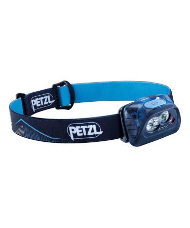 Petzl ACTIK Headlamp - Compact Multi-Beam 350 Lumen Headlamp with Red Lighting for Hiking, Climbing, and Camping - Blue Blue (Past Season)