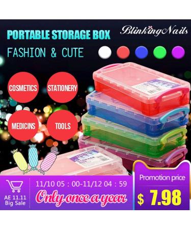 BlinkingNails Portable Storage Box for Poly Gel Nail Tools 2018 Plastic Tool Box for Nail Art Equipment PP Case for Manicure - (Color: Pink) - Buy Online on GoSupps.com