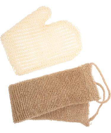 Beaupretty 2 Sets Sisal Bath Set Shower Exfoliating Mitt Foaming Bath Glove Exfoliating Cleanser Mitt Shower Towel Loofahs Pouf Gloves Bath Scrubber Towel Washer Man Jute Take a Bath - Buy Online on GoSupps.com